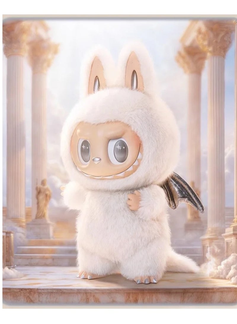Plush Toy Made in China THE MONSTERS Labubu Plush Toys Doll Cherub Zimomo White Labubu China Version for Kids Adults Boy Girls Soft  Plush Birthday Gifts for Children  - Image 1