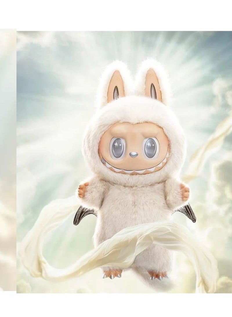 Plush Toy Made in China THE MONSTERS Labubu Plush Toys Doll Cherub Zimomo White Labubu China Version for Kids Adults Boy Girls Soft  Plush Birthday Gifts for Children  - Image 4