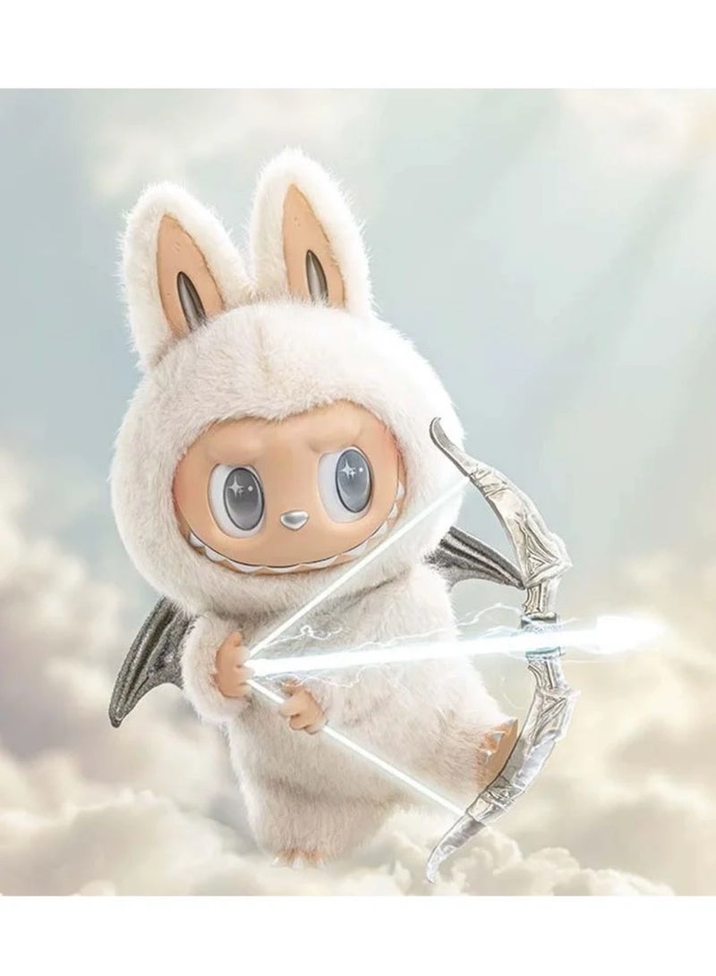 Plush Toy Made in China THE MONSTERS Labubu Plush Toys Doll Cherub Zimomo White Labubu China Version for Kids Adults Boy Girls Soft  Plush Birthday Gifts for Children  - Image 3