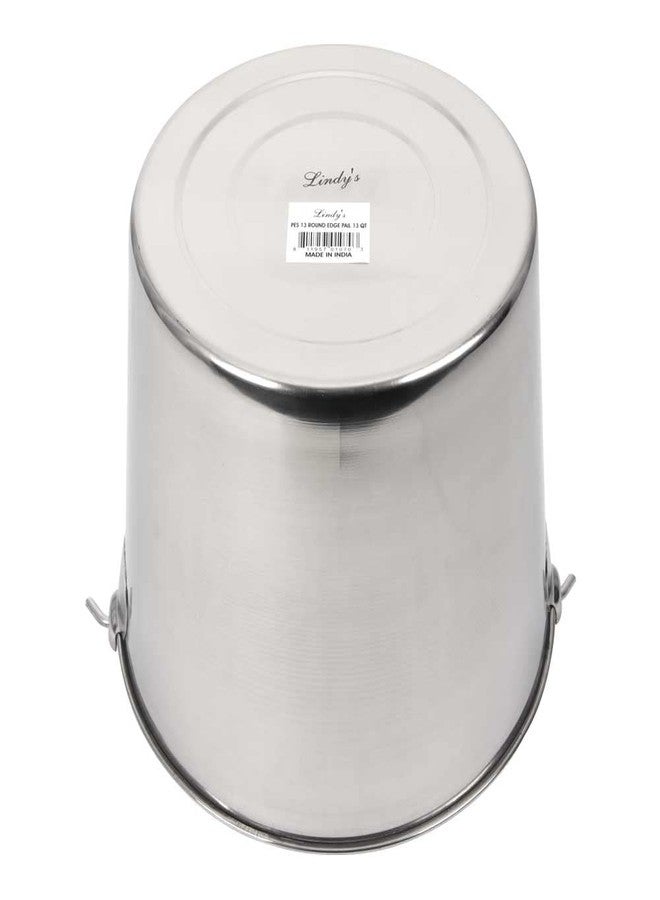 Lindy's 13-Quart Stainless Steel Bucket, Durable Seamless Bucket for Home, Carry Water or Milk, Fill with Food, Cleaning Bucket - Image 3