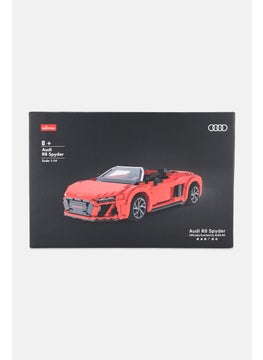 RASTAR 1440-Piece Audi R8 Spyder Toy Car Building Blocks, Red  - Image 1