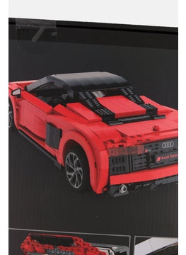 RASTAR 1440-Piece Audi R8 Spyder Toy Car Building Blocks, Red  - Image 2