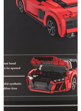 RASTAR 1440-Piece Audi R8 Spyder Toy Car Building Blocks, Red  - Image 4