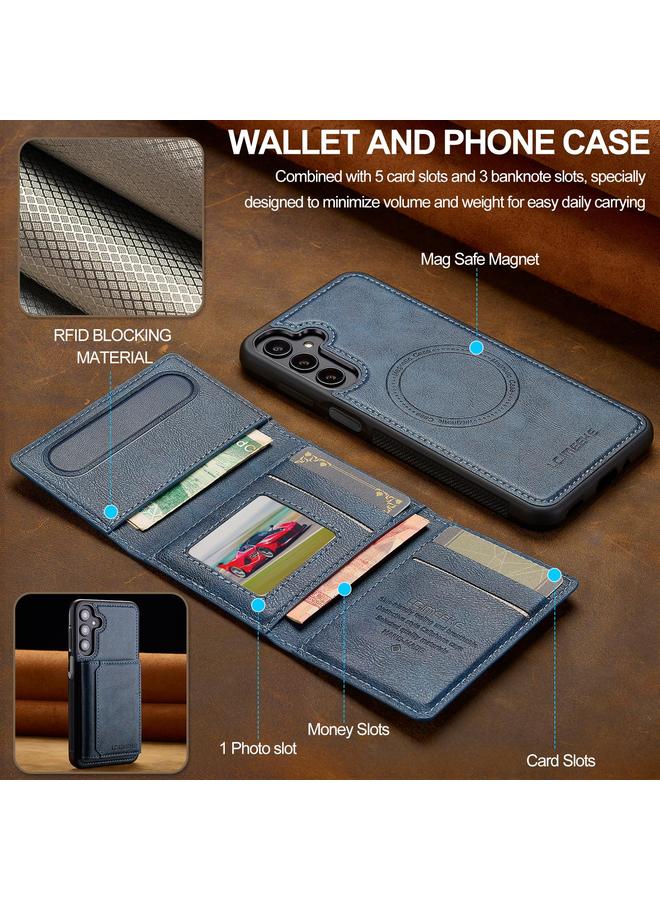 ال سي اميكي جراب لهاتف Samsung Galaxy A36 5G L5 Series مع حقيبة بطاقات RFID قابلة للفصل وحافظة هاتف Magsafe - Image 4