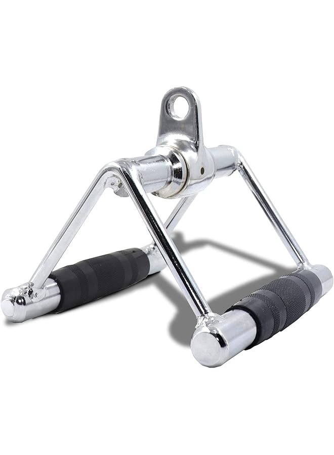 erorex V Shaped Handle With 360° Steel Swivel Cable Machine Attachment Solid Rowing Handle Grips, Rowing Machine Handle Gym Workout Strength Training - Image 1