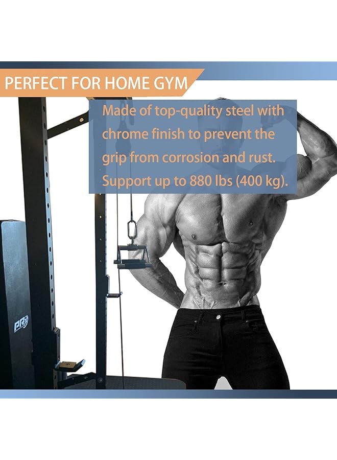 erorex V Shaped Handle With 360° Steel Swivel Cable Machine Attachment Solid Rowing Handle Grips, Rowing Machine Handle Gym Workout Strength Training - Image 5