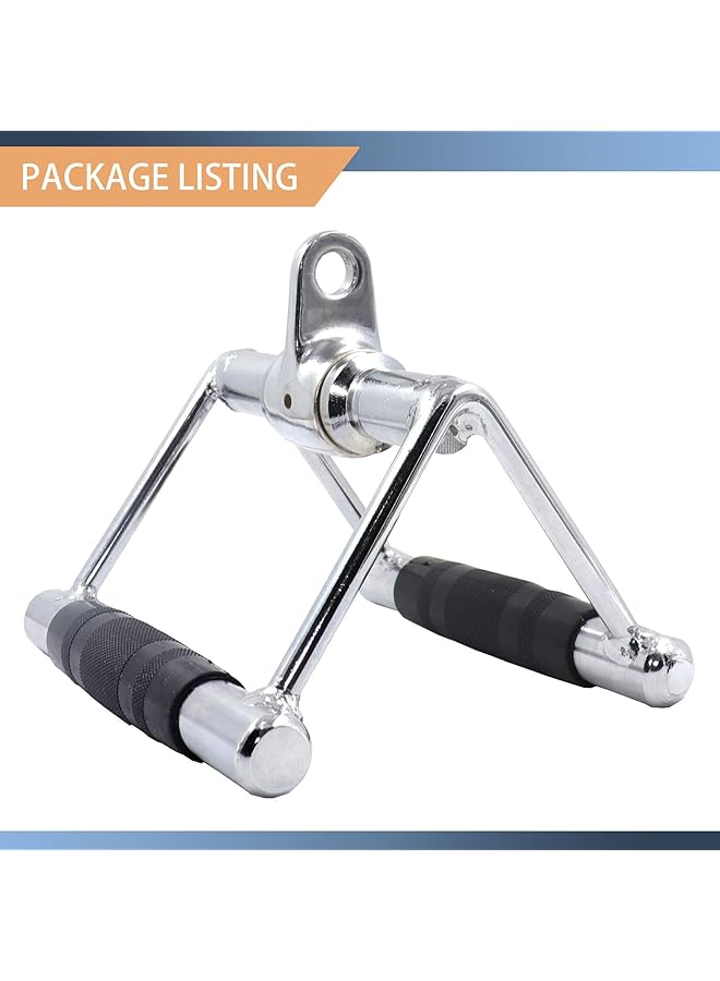 erorex V Shaped Handle With 360° Steel Swivel Cable Machine Attachment Solid Rowing Handle Grips, Rowing Machine Handle Gym Workout Strength Training - Image 2