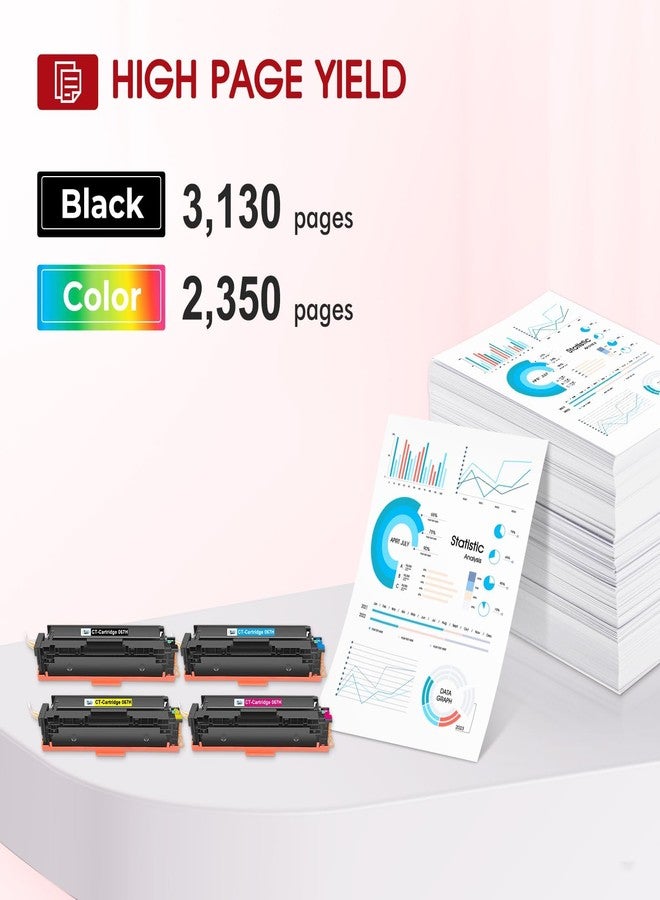 Cool Toner 067H 067 Toner Cartridge Set MF654CDW Compatible for Canon 067 067H Color ImageCLASS MF656CDW MF650C LBP632CDW MF655CDW MF653CDW LBP633CDW LBP630C MF652Cdw MF651Cw Printer 4 Pack High Yield Ink - Image 3