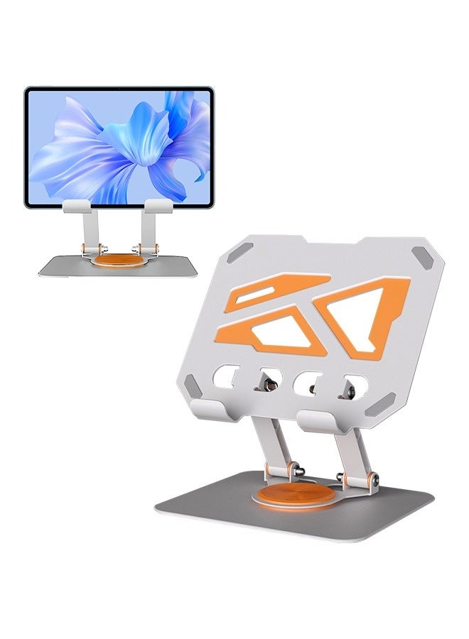 Metal Laptop Stand, Dual-Axis Adjustable Computer Stand, Foldable Tablet Holder with Anti-Slip Design & 360° Rotation, Portable Tablet Stand for Office, Gaming and Travel, Fit for All Tablets  - Image 1