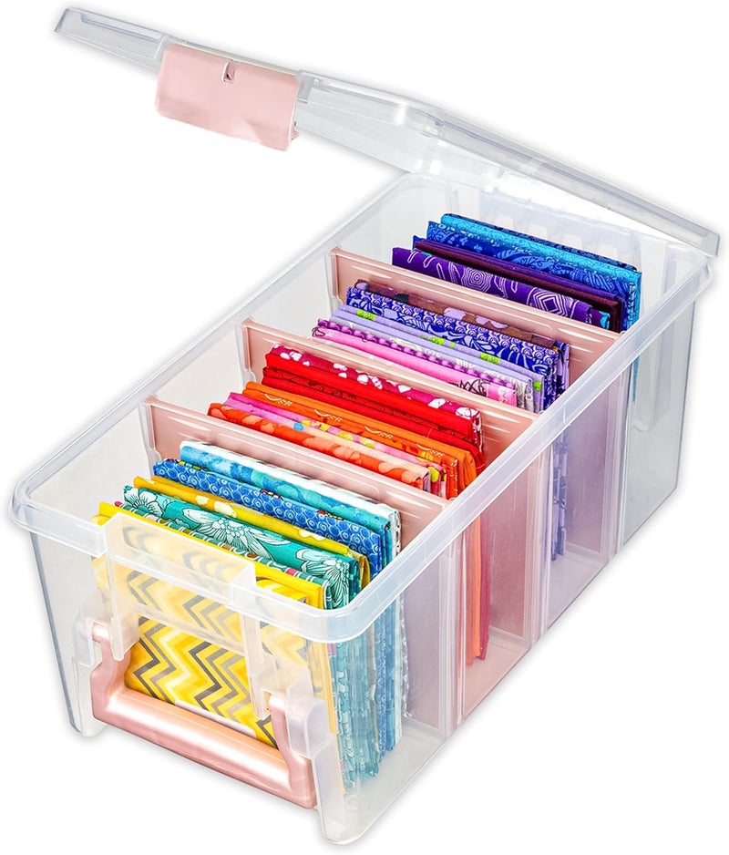 ArtBin Semi Satchel Portable Craft Organizer with 3 Dividers - Clear Plastic Storage Case for Art & Craft Supplies - Image 1