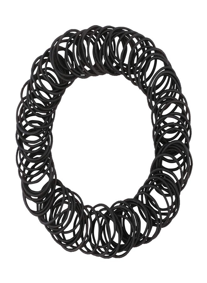 Driew Small Hair Ties, 200 pcs Mini Black Hair Ties Tiny Ponytail Holder Soft Elastic Rubber Bands Black - Image 1