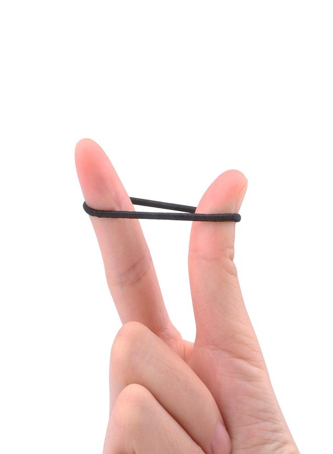 Driew Small Hair Ties, 200 pcs Mini Black Hair Ties Tiny Ponytail Holder Soft Elastic Rubber Bands Black - Image 3