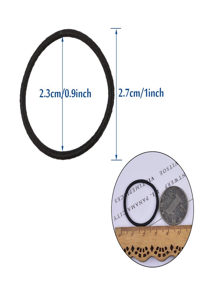 Driew Small Hair Ties, 200 pcs Mini Black Hair Ties Tiny Ponytail Holder Soft Elastic Rubber Bands Black - Image 2
