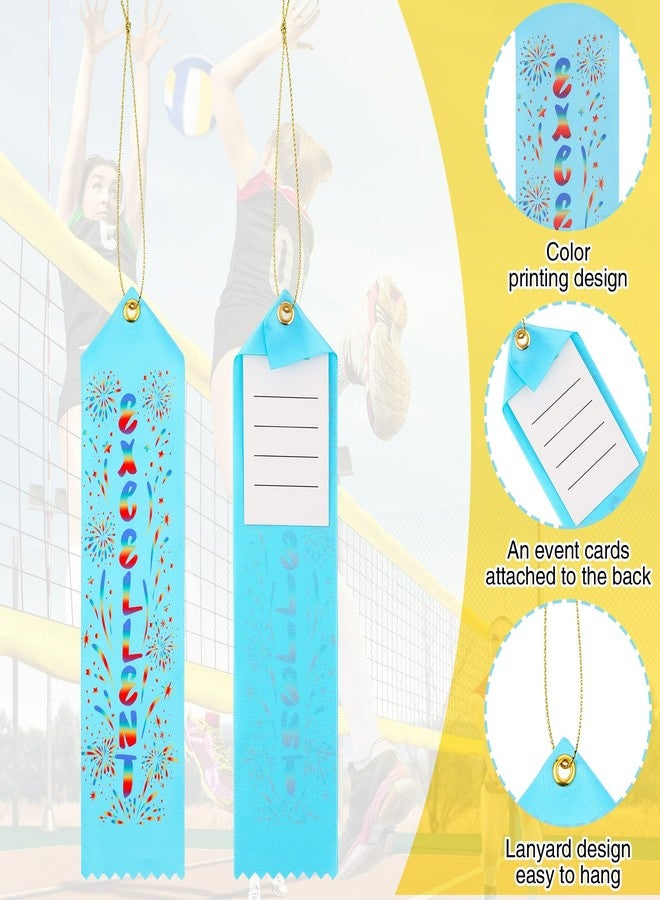 Chinco 150 Pieces Award Ribbons Bulk Participant Ribbons for Prizes Fun Award Honorable Mention Set with Event Card and Rope for Kids Competition Sports Event School Contest(Stylish) - Image 4