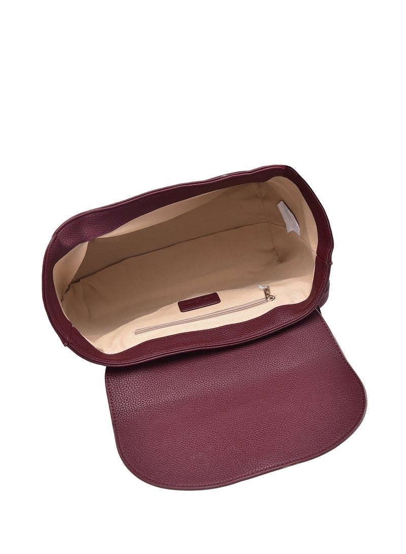 KANELLI Kanelli leather hand bag for women , Wine Purple - Image 5