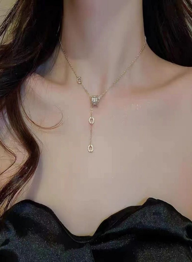 general 18K Gold Plated Stainless Steel Zircon Pendant Necklace/No Fading - Image 1