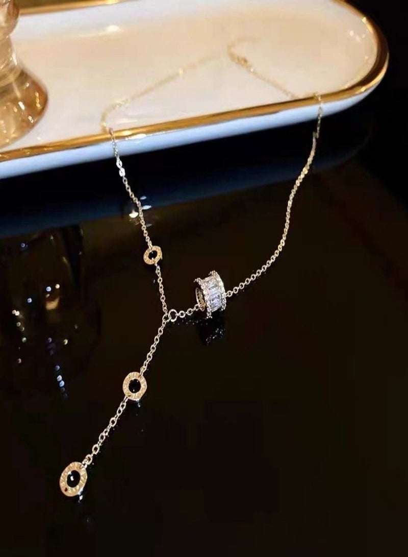 general 18K Gold Plated Stainless Steel Zircon Pendant Necklace/No Fading - Image 2