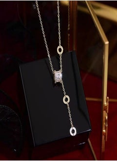 General 18K Gold Plated Stainless Steel Zircon Pendant Necklace/No Fading  - Image 4