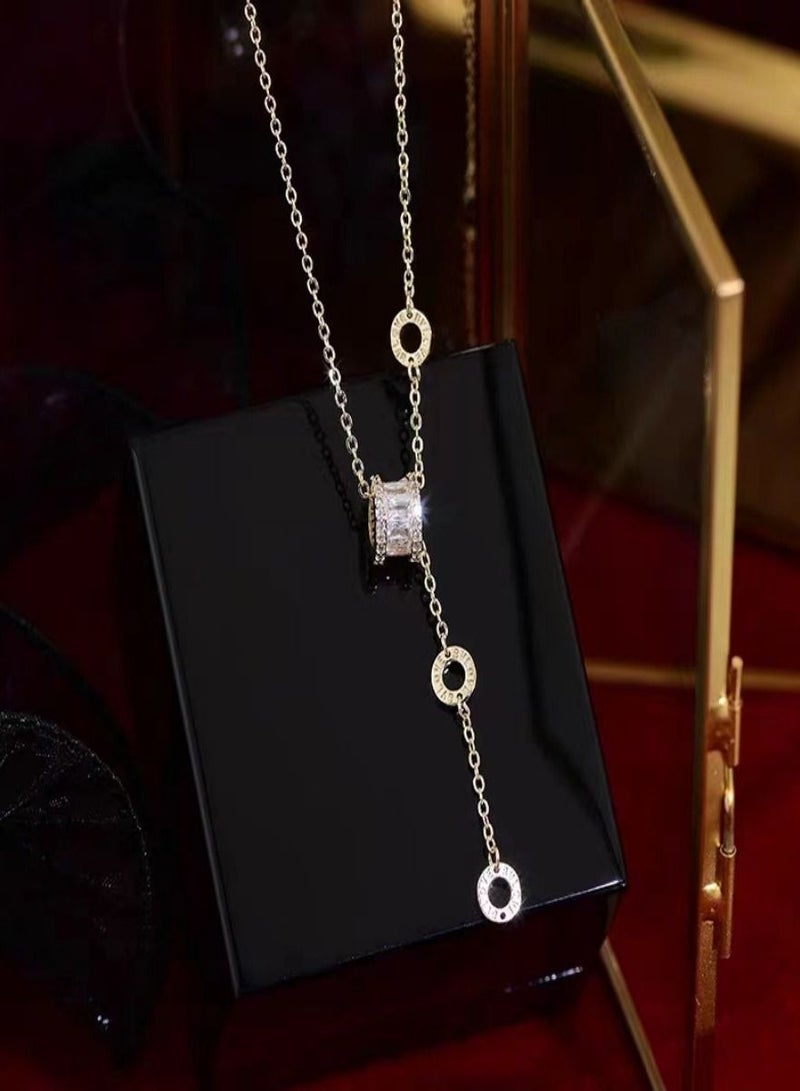 general 18K Gold Plated Stainless Steel Zircon Pendant Necklace/No Fading - Image 4