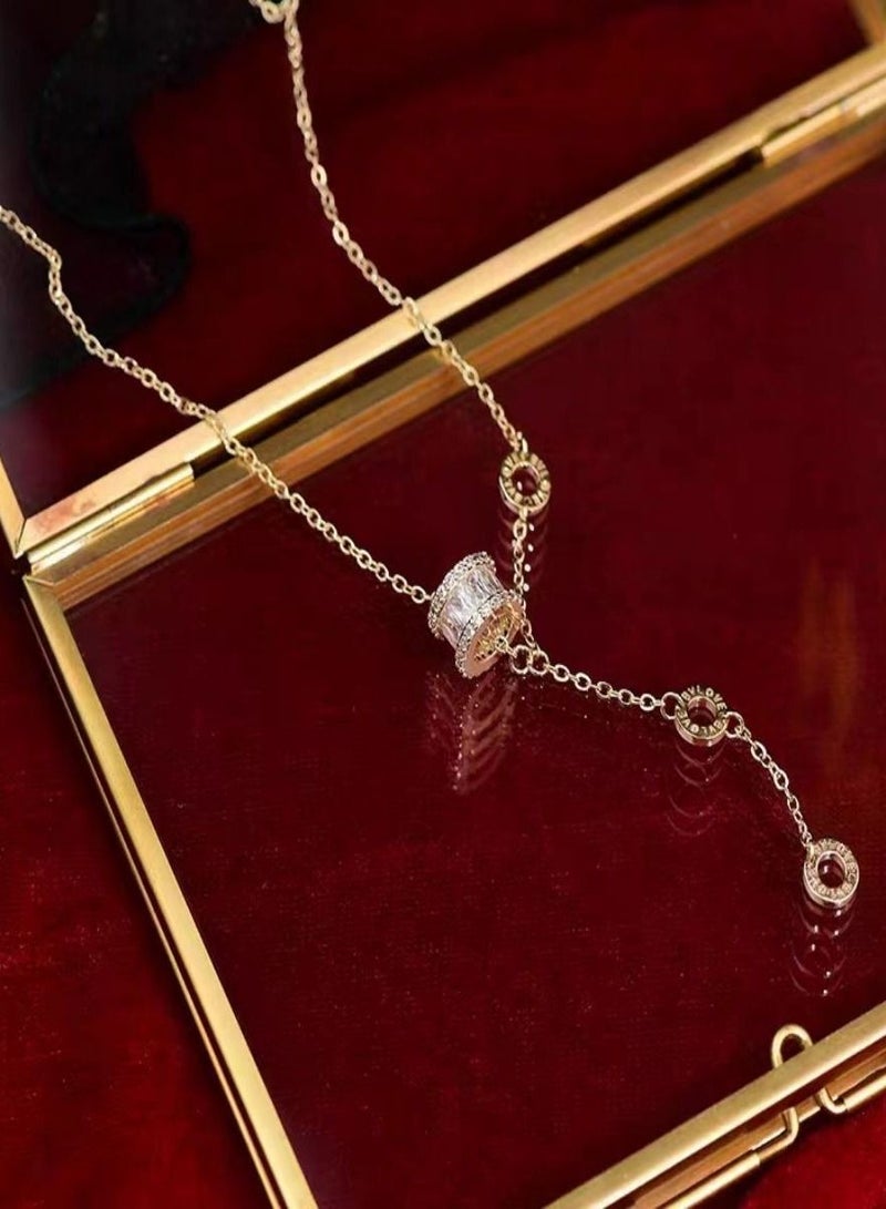 general 18K Gold Plated Stainless Steel Zircon Pendant Necklace/No Fading - Image 5