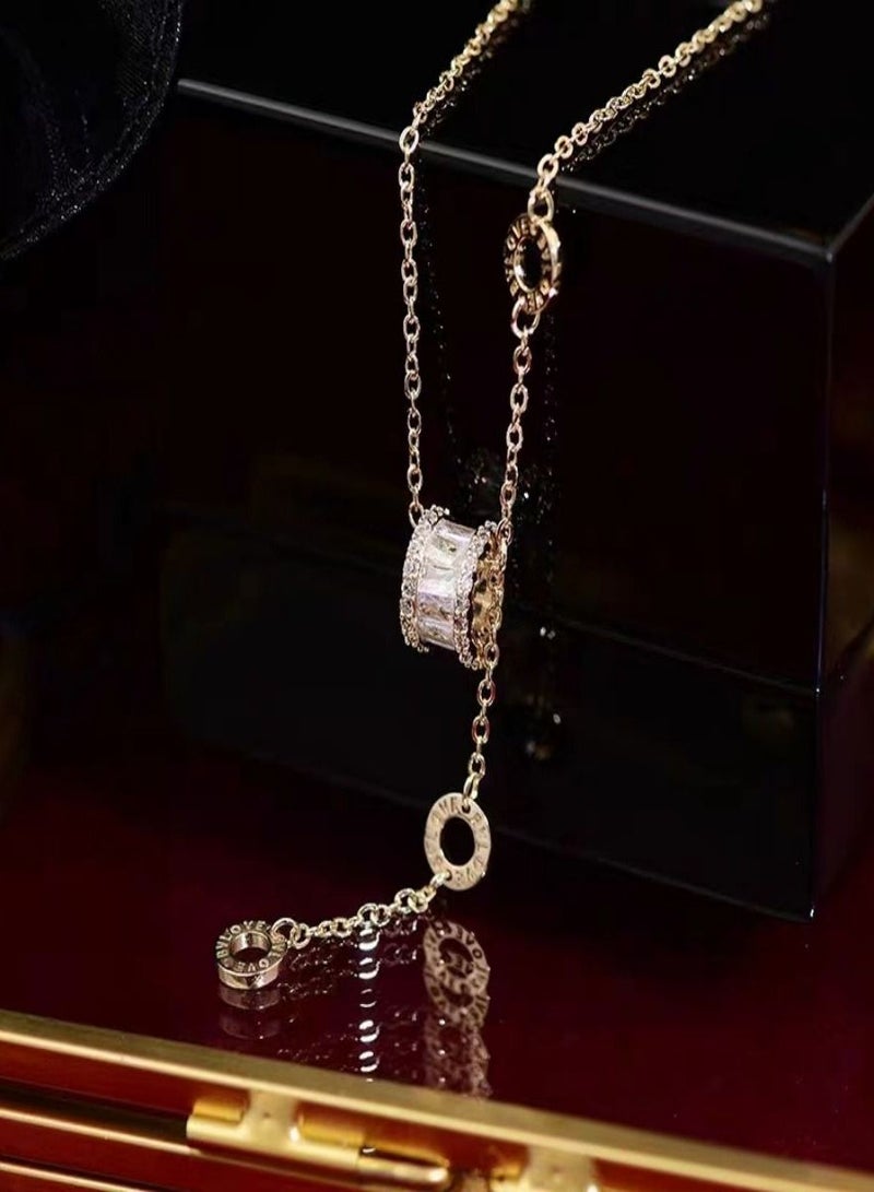 general 18K Gold Plated Stainless Steel Zircon Pendant Necklace/No Fading - Image 3