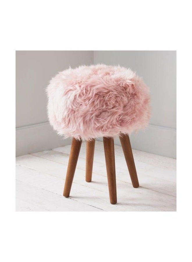 كرسي مقعد فروعصري مع أرجل خشبية – تصميم مريح ومتين لون بينك