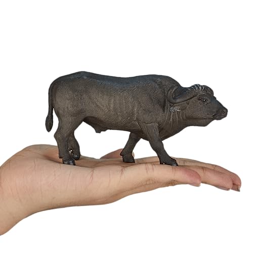 MOJO تمثال لعبة الجاموس الأفريقي موهو الواقعي المصنوع يدويًا دوليًا للحياة البرية - Image 5