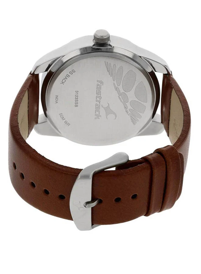 fastrack Leather Analog Wrist Watch 3123SL03