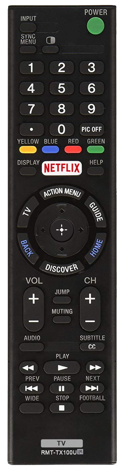 AZMKIMI RMT-TX100U Remote Compatible with Sony Bravia RMTTX100U TV Remote Control, if Applicable XBR75X850C XBR-55X855C KDL-50W800C KDL-50W800380 KDL-50W800BUN1 with Netflix - Image 1