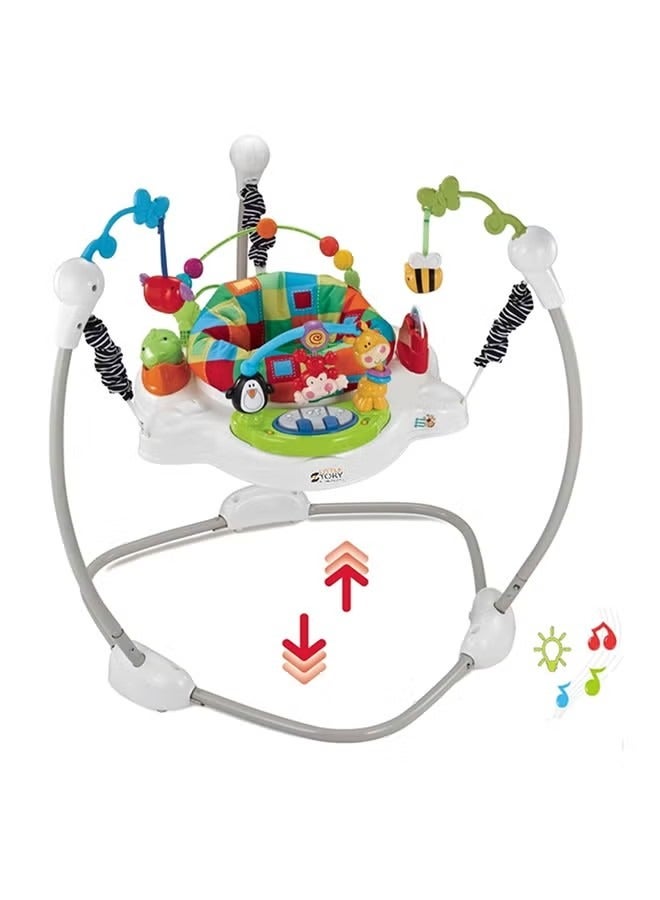 Baby Bouncer & Bouncy Toy with Removable Toys, Infant Activity Center with Music, Lights & Sounds - Image 1