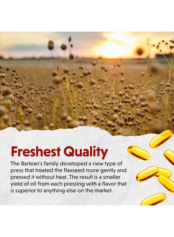 BARLEAN'S Flaxseed Oil Softgels Cold Pressed Flax Seed Supplement With 1 650 Mg Ala Omega 3 Fatty Acids For Joint & Heart Health 1000Mg 100 Ct - Image 4