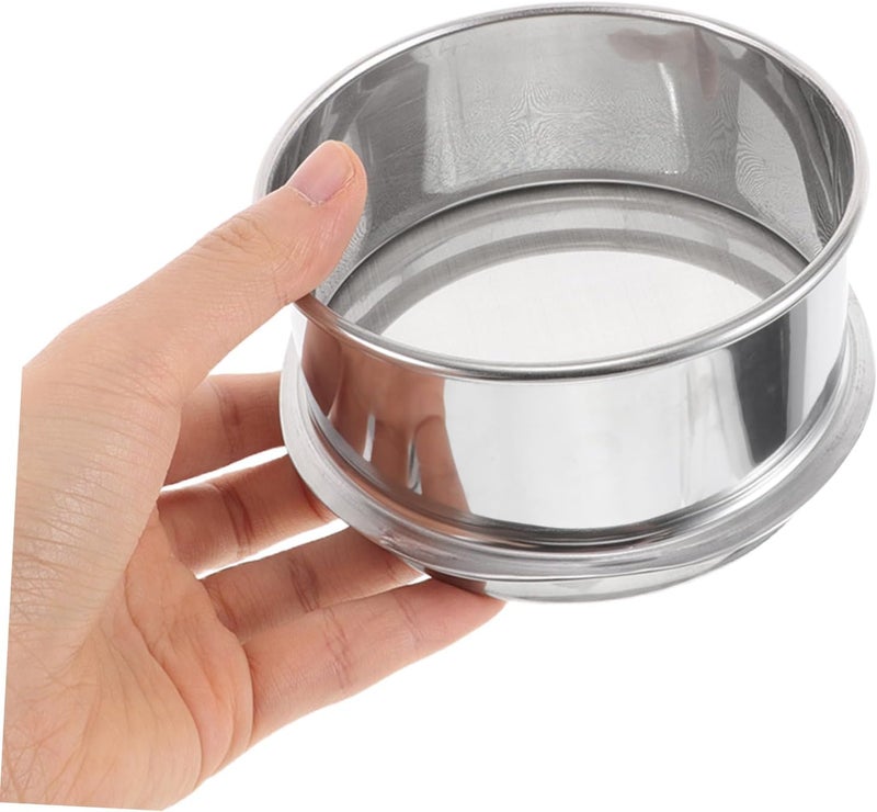 DIYEAH Fine Mesh Stainless Steel Round Sieve Strainer for Ceramic Slurry and Glaze Filtration Ergonomic Design for Efficient Filtering Pottery Applications - Image 4
