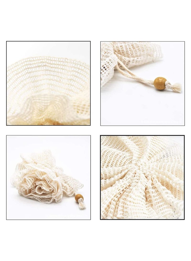 SYOSI Loofah Bath SpongesXL Large Mesh Pouf Shower Ball Sponge Body Scrubber Sponge- Full Lather Cleanse Exfoliate with Beauty Bathing Accessories for Men and Women Use 4 Pack - Image 2