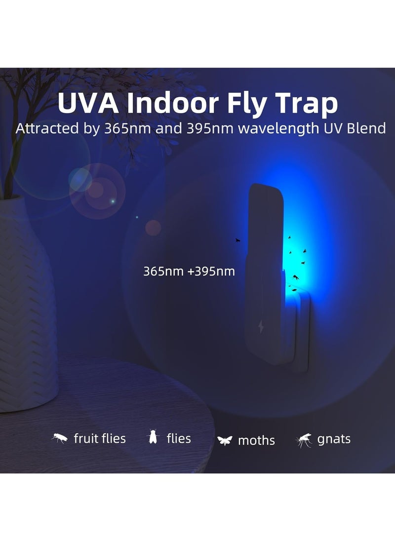 CMGTYYD - Gnat Traps for House Indoors, Plug-in Fly Insect Trap, Killer for Mosquitos, Fruit Flies - Non-Zapper Traps for Inside Your Home - Catch Insects Indoors with Bug Light (2 Device + 10 Refills) - Image 1