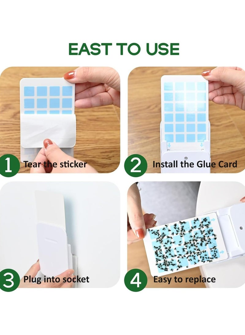 CMGTYYD - Gnat Traps for House Indoors, Plug-in Fly Insect Trap, Killer for Mosquitos, Fruit Flies - Non-Zapper Traps for Inside Your Home - Catch Insects Indoors with Bug Light (2 Device + 10 Refills) - Image 1