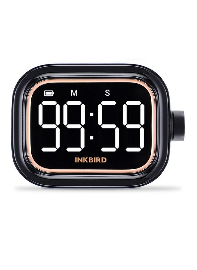 INKBIRD - INKBIRD IDT-02 Digital Timer Count-Up/Count-Down Timer with Large Backlit LED One-Button Operation USB Rechargeable Battery ECO Mode Portable Timer for Cooking Yoga Study - Image 1