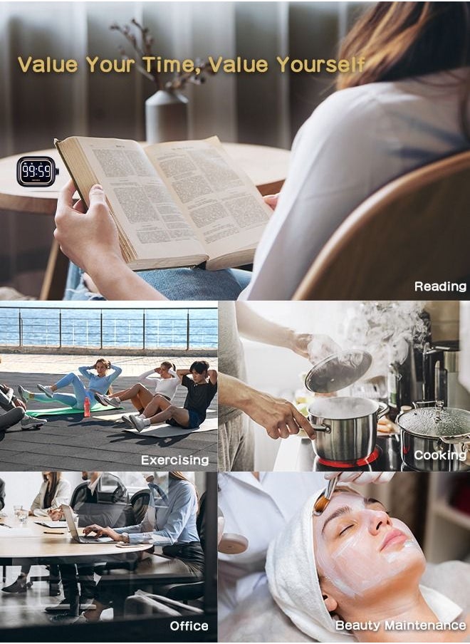 INKBIRD - INKBIRD IDT-02 Digital Timer Count-Up/Count-Down Timer with Large Backlit LED One-Button Operation USB Rechargeable Battery ECO Mode Portable Timer for Cooking Yoga Study - Image 1