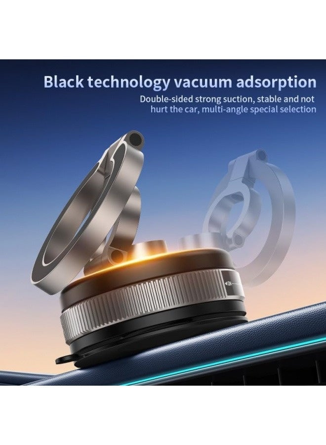 حامل جوال للسيارة بمغناطيس وشفط هوائي - دوار 360° ومحور مزدوج قابل للتعديل - تثبيت فائق القوة لآيفون 12/13/14/15/16 برو ماكس وسامسونج جلاكسي - مثبت عالمي على طبلون وزجاج السيارة لجميع الهواتف  (موديل 2025 الجديد) - Image 5