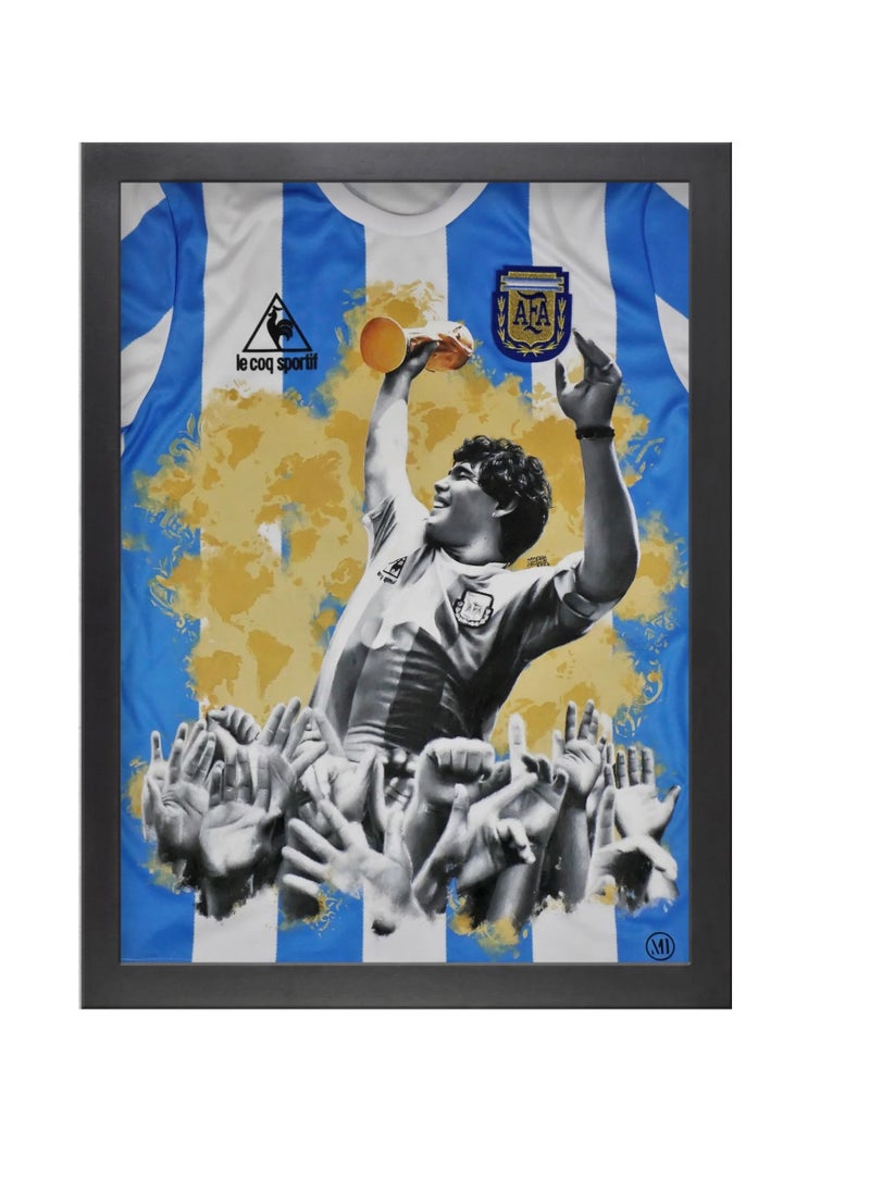 Boomah Accessories Diego Maradona Argentina Poster with Frame 30x40cm 