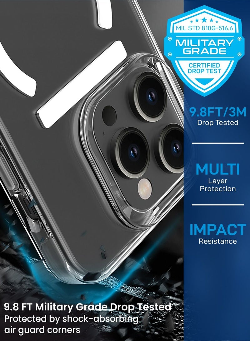 Remson Mag-X Magnetic Hybrid Protective Clear Case Military Grade Protection Comaptible For iPhone 14 Pro Max - Clear - Image 2