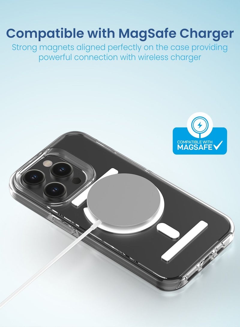 Remson Mag-X Magnetic Hybrid Protective Clear Case Military Grade Protection Comaptible For iPhone 14 Pro Max - Clear - Image 4