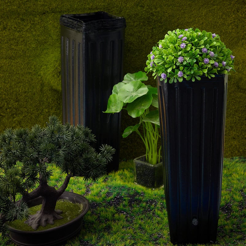 Nuenen 30 Pcs Tall Tree Pot Plastic Deep Plant Nursery Pots Black Seedling Treepots Flower Plant Container with Drainage Holes for Indoor Outdoor Gardening (11.8" H X 3.9" W) - Image 4