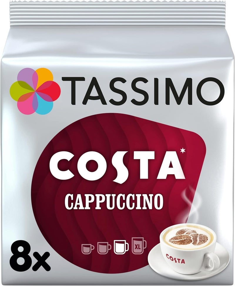 Tassimo Costa Cappuccino Coffee Pods - Pack of 5 (Total 40 Pods) - Image 3