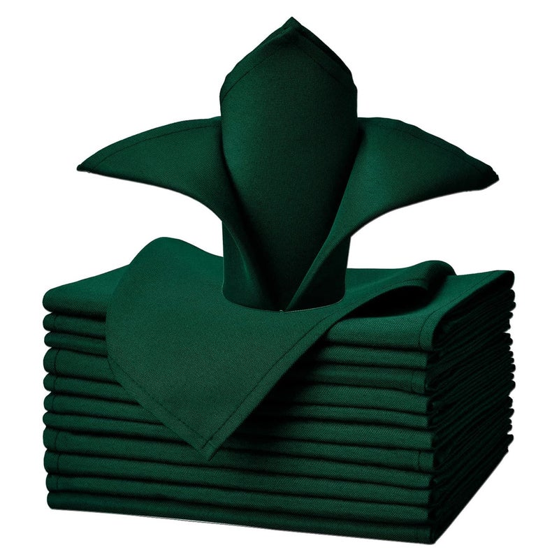 uniformer Table Napkins | Soft & Durable | Elegant Design for Dining | Perfect for Home, Weddings, Parties, & Events | Machine Washable | Durable & Stylish | Size 20x20 inches (Green_Pack of 12) - Image 5