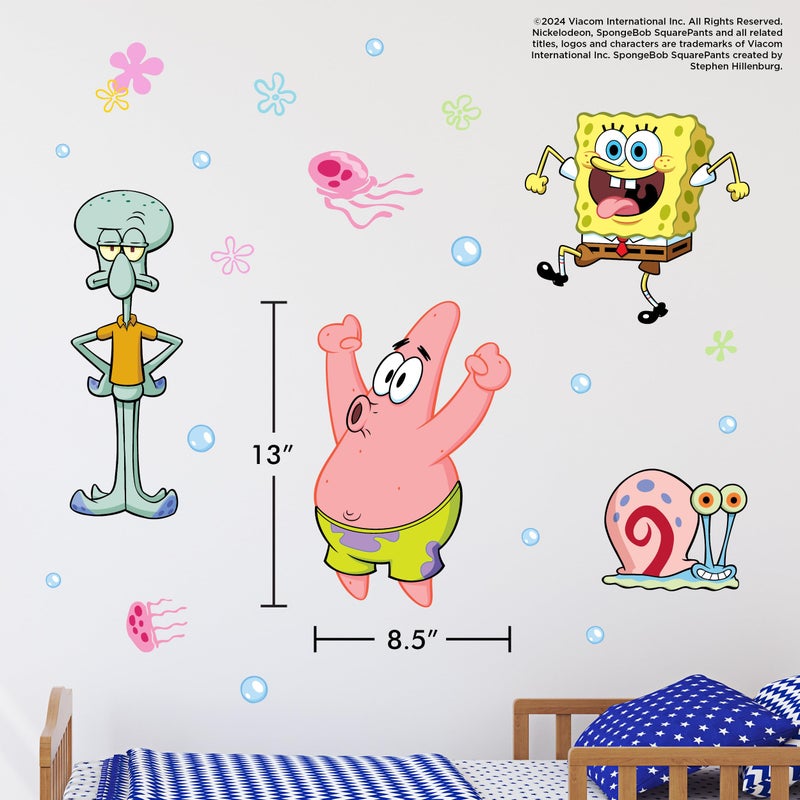 WALL PALZ Spongebob Squarepants Wall Decals - Patrick Star, Squidward, Gary Vinyl Wall Sticker Bedroom Decorations Peel and Stick Room Decor - Image 5