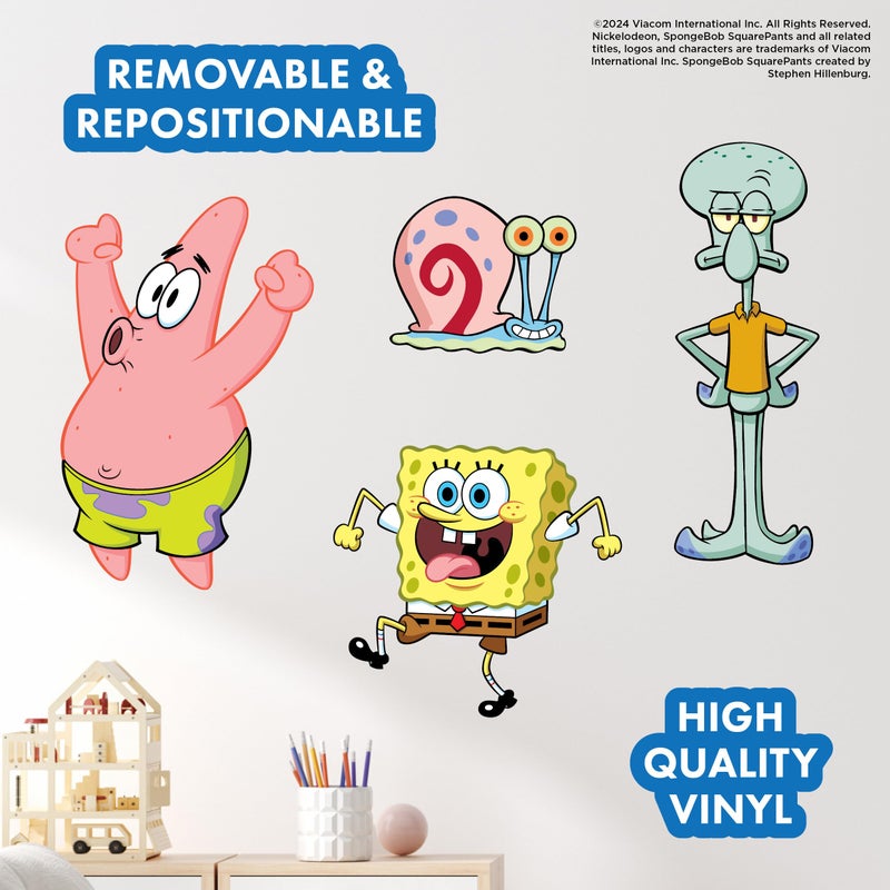 WALL PALZ Spongebob Squarepants Wall Decals - Patrick Star, Squidward, Gary Vinyl Wall Sticker Bedroom Decorations Peel and Stick Room Decor - Image 2