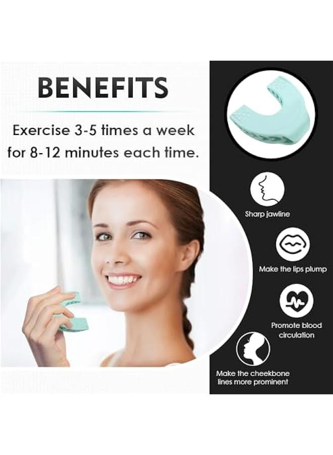 Loquat Men and Women's Jaw Exerciser Set, 3 Food-Grade Silicone Jawline Shapers, Premium Facial Exercisers - Strengthen, Tone  Tighten Your Jawline, Chin, Lips, and Cheekbones, Suitable for All Levels of - Image 2