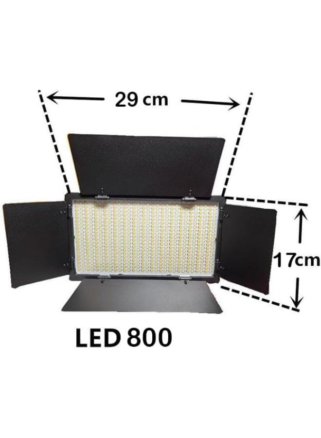 800 LED Video Light 60W with 3 Color Modes – White, Yellow, Mix – For Photography & Live Streaming - Image 2