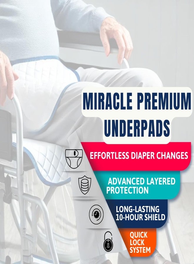 MIRACLE Disposable Underpads - Soft & Super Absorbent | 8-Hour Protection from Urine & Fecal Incontinence | Waterproof Bed & Surface Protector | 60x90 cm | Pack of 1 (10 Underpads) - Image 3