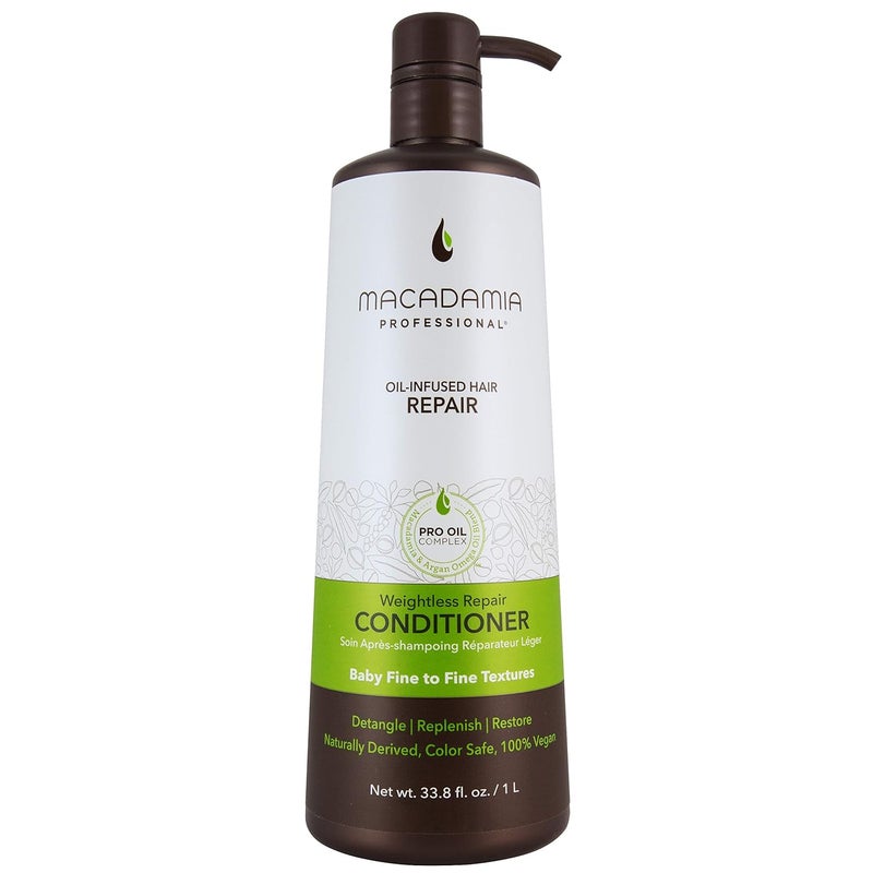 Macadamia Professional Hair Care Sulfate  Paraben Free Natural Organic CrueltyFree Vegan Hair Products Weightless Repair Hair Conditioner Green Conditioner 338 Fl Oz